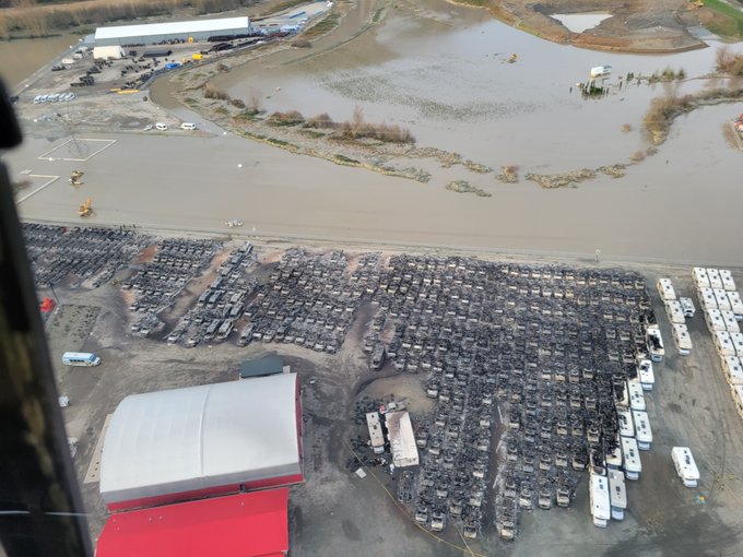 Search and Rescue volunteers survey the flood from the air. photo supplied Coquitlam SAR