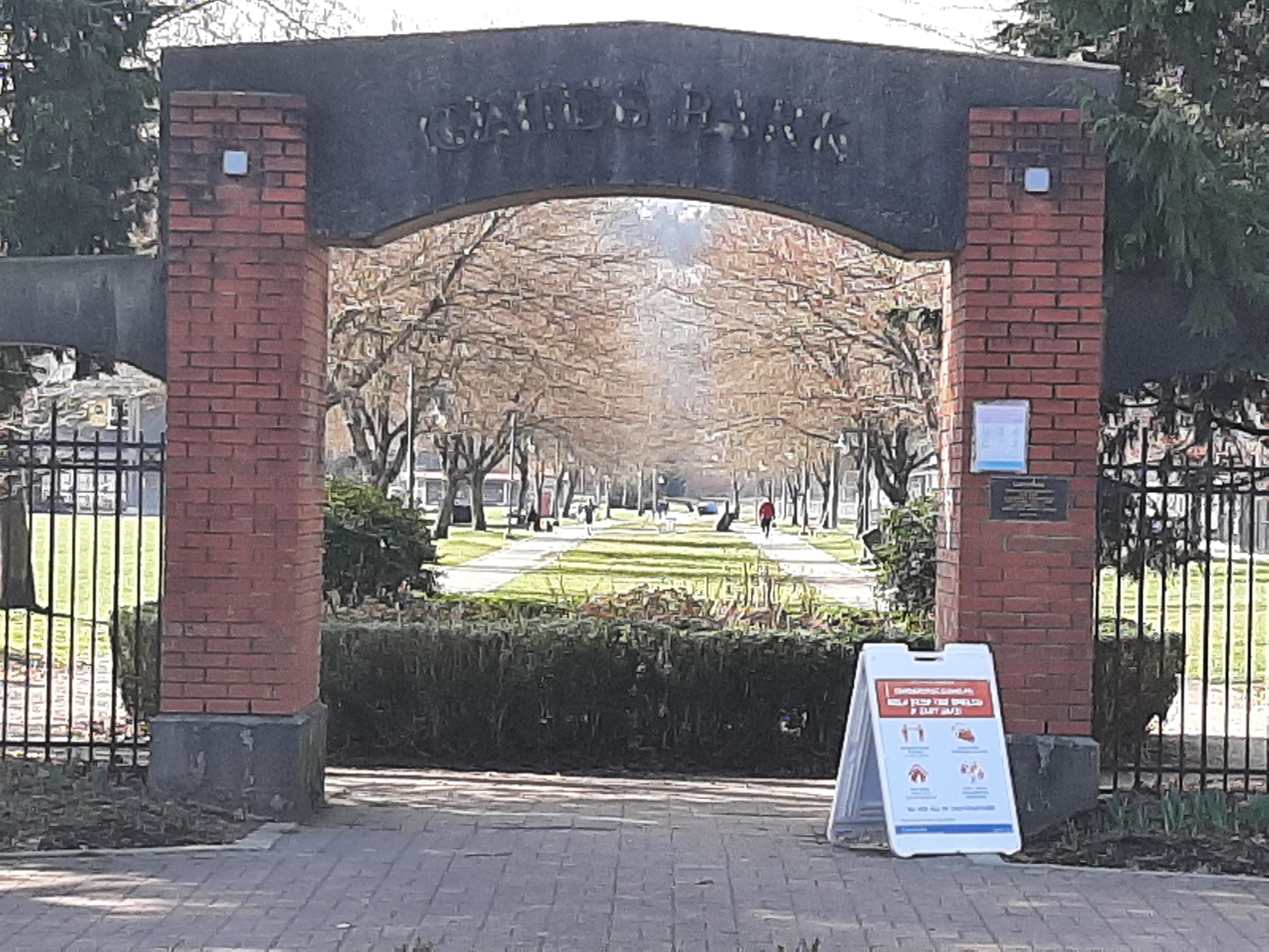 Gates park with a picture of a gate